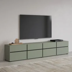 Tv Meubels*Beddenbriljant TV-meubel Crotone - 4-kleps incl. 4 lades - Groen