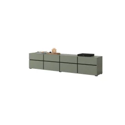 Tv Meubels*Beddenbriljant TV-meubel Crotone - 4-kleps incl. 4 lades - Groen