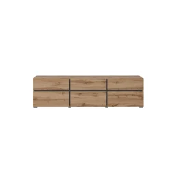 Tv Meubels*Beddenbriljant TV-meubel Crotone - 3-kleps incl. 3 lades - Wotan Eiken