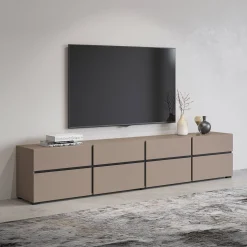 Tv Meubels*Beddenbriljant TV-meubel Crotone - 4-kleps incl. 4 lades - Taupe
