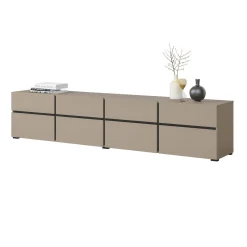 Tv Meubels*Beddenbriljant TV-meubel Crotone - 4-kleps incl. 4 lades - Taupe