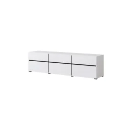 Tv Meubels*Beddenbriljant TV-meubel Crotone - 3-kleps incl. 3 lades - Wit