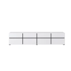Tv Meubels*Beddenbriljant TV-meubel Crotone - 4-kleps incl. 4 lades - Wit