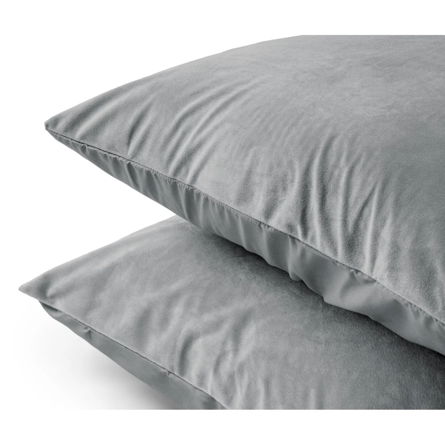 Kussenslopen*Beddenbriljant Velvet Kussensloop Fluweel Grijs (2 in 1)