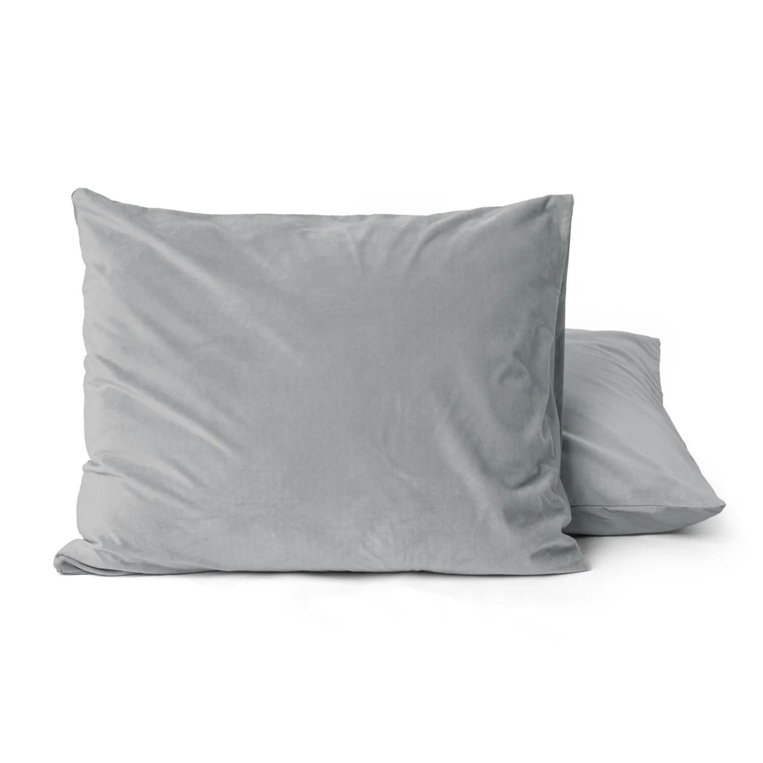 Kussenslopen*Beddenbriljant Velvet Kussensloop Fluweel Grijs (2 in 1)
