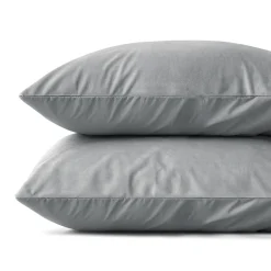 Kussenslopen*Beddenbriljant Velvet Kussensloop Fluweel Grijs (2 in 1)