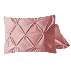 Kussenslopen*Beddenbriljant Velvet Pintuck Kussensloop Fluweel Roze (2 in 1)