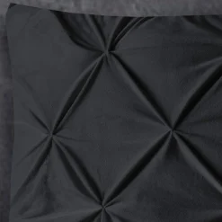 Kussenslopen*Beddenbriljant Velvet Pintuck Kussensloop Fluweel Zwart (2 in 1)