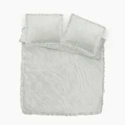 Dekbedovertrekken*Beddenbriljant Velvet Ruffles Cappuccino Wit