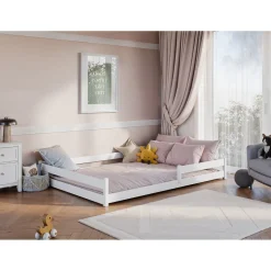 Kinderbed*Beddenbriljant Vloerbed Fin - Wit - Direct Leverbaar!