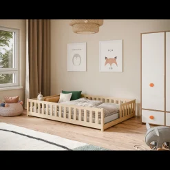 Kinderbed*Beddenbriljant Vloerbed Lex - Naturel - Direct Leverbaar!