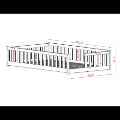 Kinderbed*Beddenbriljant Vloerbed Lex - Naturel - Direct Leverbaar!