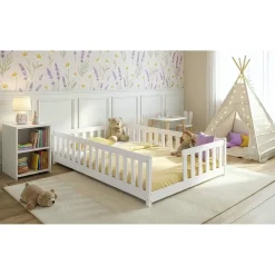 Kinderbed*Beddenbriljant Vloerbed Lex - Wit - Direct Leverbaar!
